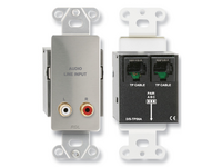 PASSIVE SINGLE-PAIR SENDER - TWISTED PAIR FORMAT-A - STEREO PHONO JACK INPUTS - STAINLESS (CUSTOM LA