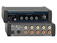 STEREO AUDIO INPUT SWITCHER WITH HEADPHONE AMP - 4X1