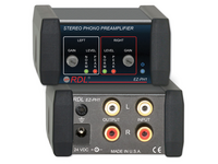STEREO PHONO PREAMPLIFIER WITH  FRONT-PANEL VOLUME TRIMMERS AND AUDIO LEVEL METERING