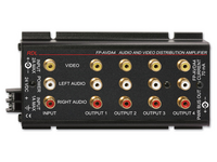 STEREO AUDIO/VIDEO DISTRIBUTOR - 1X4 - PHONO JACKS
