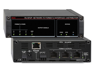 NETWORK TO FORMAT A INTERFACE/DISTRIBUTOR - DANTE INPUT - 3 FORMAT A, 1 BALANCED LINE AUX OUTPUTS -