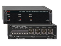 ACTIVE SENDER / DISTRIBUTOR - TWISTED PAIR FORMAT-A - THREE AUDIO INPUTS TO FOUR OUTPUTS