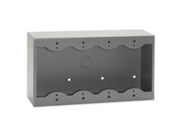 QUADRUPLE SURFACE MOUNT BOX FOR DECORA® REMOTE CONTROLS AND PANELS - GRAY