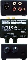 AV PRESENTER STEREO PATCH DIRECT BOX /SPLITS STEREO RCA & STEREO 1/8" (3.5MM) SIGNALS TO BAL XLR OUT