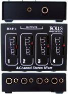 STEREO 4 CH 1/4" & 1/8 " MIXER PASSIVE