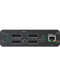 AUDIO NETWORK INTERFACE; FOUR XLR INPUTS (BALANCED AUDIO AND LOGIC CONNECTIONS)