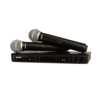 BLX DUAL CHANNEL WIRELSS VOCAL SYSTEM WITH BLX88 DUAL RECEIVER, (2) BLX2/PG58 HANDHELD WIRELESS MICS