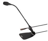 GOOSENECK MIC BLACK W/ BASE, 12 INCH