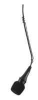 CARDIOID, LOW PROFILE OVERHEAD CONDENSER MICROPHONE, ATTACHED 25' CABLE, INLINE PREAMPLIFIER, BLACK