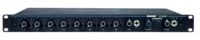 EIGHT-CHANNEL MICROPHONE MIXER WITH EQ PER CHANNEL, AC ONLY, ONE RACK SPACE, SINGLE AND DUAL MOUNT