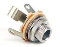 1/4" Stereo 3 Conductor Jack w/Nut & Washer, Double Open Circuit - Bulk
