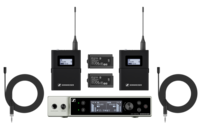 DIGITAL WIRELESS DUAL LAPEL SYSTEM (1) EW-DX EM 2 DUAL RECEIVER, (2) EW-DX SK BODYPACK TRANSMITTERS