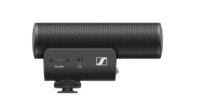 SMALL SHOTGUN MICROPHONE FOR CAMERAS WITH A LIGHTING SHOE MOUNT AND EXTERNAL MICROPHONE INPUT