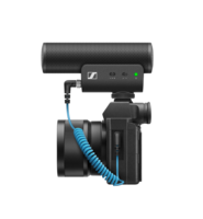 SMALL SHOTGUN MICROPHONE FOR CAMERAS WITH A LIGHTING SHOE MOUNT AND EXTERNAL MICROPHONE INPUT