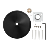 3/8IN POLE MOUNT KIT, MXA901 ROUND, BLACK
