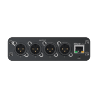 4-INPUT, XLR CONNECTORS, MIC/LINE DANTE AUDIO NETWORK INTERFACE WITH PEQ AND AUDIO SUMMING