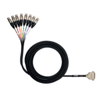 8 CHANNEL DB25 TO XLR FEMALE AUDIO SNAKE, 25 FT.