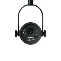 DUAL-OUTPUT USB-C AND XLR CARDIOID DYNAMIC MICROPHONE FOR PODCASTING & CREATORS, BLACK