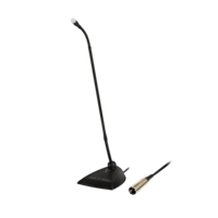 NO CARTRIDGE-18IN DESKTOP GOOSENECK CONDENSER MICROPHONE, ATTACHED 10´ XLR CABLE, LOGIC FUNCTIONS,