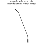 16" GOOSENECK MICROPHONE, DUALFLEX, CARDIOID, BI-COLOR INDICATOR - FOR MICROFLEX COMPLETE WIRELESS