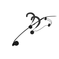 BETA 54 SUPERCARDIOID CONDENSER HEADWORN MICROPHONE, BLACK, 5' ATTACHED CABLE WITH 4-PIN MINI