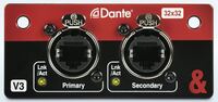 AH-M-SQ-SDANTE32-A SQ DANTE 32×32 CARD PROVIDES FULL 32×32 CHANNEL, 96KHZ OR 48KHZ INTERFACE TO A DANTE NETWORK