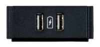 THE HPX-N102-USB, DUAL USB MODULE WITH PRINTED USB SYMBOL PROVIDES A DUAL USB CONNECTION