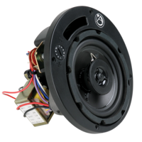 4" COAXIAL CEILING LOUDSPEAKER WITH 70V/100V 16W TRANSFORMER AND 8OHM BYPASS