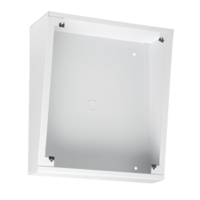 SURFACE MOUNT SLANTED/ANGLED ENCLOSURE FOR IP ADDRESSABLE SPEAKERS WITH DISPLAYS / WHITE