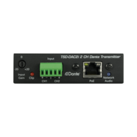 2 CHANNEL BALANCED LINE INPUT ANALOG PRE-AMP TO DANTE INTERFACE (CONVERTS ANALOG AUDIO TO DANTE)