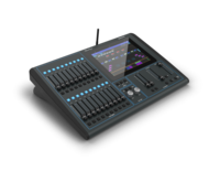 CHAMSYS QUICK Q10-
1 UNIVERSE VIA DIRECT DMX512 OUT OR ETHERNET
, CONTROLLER W/ FADERS & TOUCHSCREEN