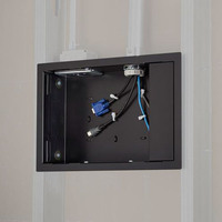 PROXIMITY IN-WALL STORAGE BOX/ENCLOSURE WITH PAINTABLE FLANGE TO BLEND IN ANY ENVIRONMENT (BLACK)