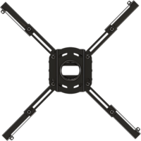 UNIVERSAL MOUNT FOR PROJECTORS, LOW PROFILE, 12 ADJUSTMENT POINTS, WEIGHT CAPACTIY 70LB, BLACK