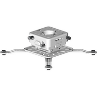 UNIVERSAL PROJECTOR MOUNT WITH PRECISE MICRO-ADJUSTMENT FOR ROLL, PITCH & YAW / 70LB CAPACITY/ WHITE