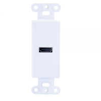 HDMI PASS THROUGH DECORATIVE WALL PLATE WHITE