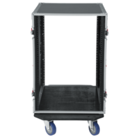 ATA WOOD FLIGHT RACK CASE; 16RU; 24" DEEP; W/ CASTERS