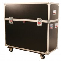 ATA WOOD FLIGHT CASE W/ HYDRAULIC LCD LIFT & CASTERS; FITS LCD & PLASMA SCREENS UP TO 65"