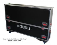 G-TOUR CASE DESIGNED TO FIT 2 X LCD/LED/PLASMA SCREENS 60-65". INTERIOR DIMS 62.5 X 6.3 X 36 (X2)