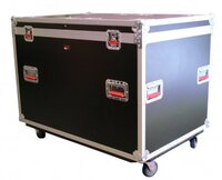 ATA WOOD FLIGHT TRUCK PACK TRUNK CASE; 45" X 30" X 30" EXTERIOR BEFORE CASTERS; 9MM WOOD