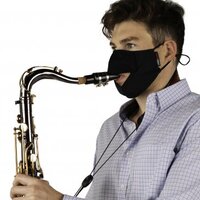 LARGE-SIZE WIND INSTRUMENT DOUBLE-LAYER FACE MASK