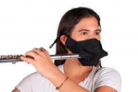 DOUBLE-LAYER INSTRUMENT FACE MASK FOR FLUTES & PICCOLOS
