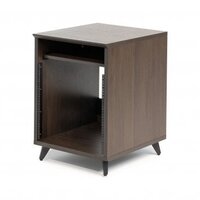 ELITE FURNITURE SERIES 10U STUDIO RACK TABLE IN DARK WALNUT FINISH / SHIPS FLAT PACKED
