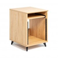 ELITE FURNITURE SERIES 10U STUDIO RACK TABLE IN NATURAL MAPLE MATTE FINISH / SHIPS FLAT PACKED