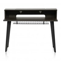 ELITE FURNITURE SERIES 61-NOTE KEYBOARD TABLE IN DARK WALNUT FINISH