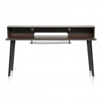 ELITE FURNITURE SERIES 88-NOTE KEYBOARD TABLE IN DARK WALNUT FINISH