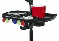 FRAMEWORKS EXTRA LARGE MICROPHONE STAND ACCESSORY TRAY WITH DRINK HOLDER AND GUITAR PICK TAB