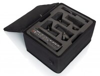 CUSTOM FOAM-CUT LIGHTWEIGHT CASE FOR RODECASTER PRO PODCAST MIXER, FOUR HEADPHONES & FOUR MICROPHONE