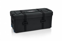 DELUXE MOLDED DRUM HARDWARE TRAP CASE WITH REMOVABLE TRAY AND HEAVY-DUTY RECESSED WHEELS -