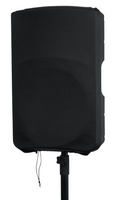 STRETCHY DUST COVER TO FIT MOST 15 INCH PORTABLE SPEAKER CABINETS. BLACK