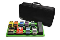 SCREAMER GREEN LARGE ALUMINUM PEDAL BOARD WITH CARRY BAG & BOTTOM MOUNTING POWER SUPPLY BRACKET